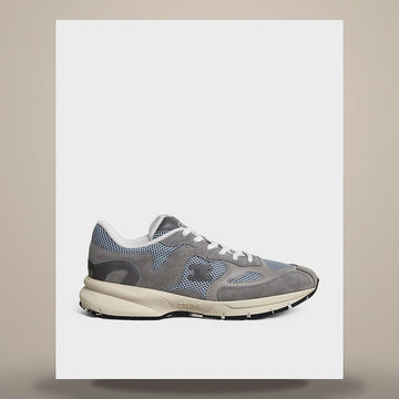 Celine Runner Sneakers - Calfskin, Suede Calfskin & Mesh Gray/Ecru 368255500C.09EC 158737734 [P]
