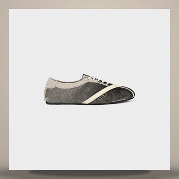 Celine Flat Sneakers - Grosgrain, Velvet, Suede Goat Skin & Lambskin Black / White 364577032C.38AO 158737745 [P]