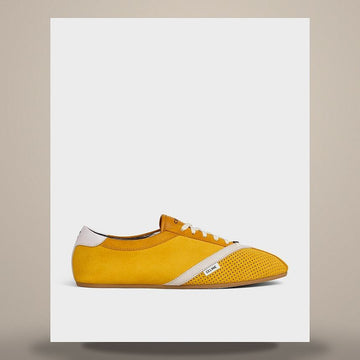 Celine The Flat Sneakers - Suede Calfskin & Lambskin Sunflower/White 368395495C.GLY2 158737777 [P]