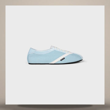 Celine Flat Sneakers - Grosgrain, Velvet, Suede Goatskin & Lambskin Light Blue / Optic White 366645481C.05OP 158737780 [P]