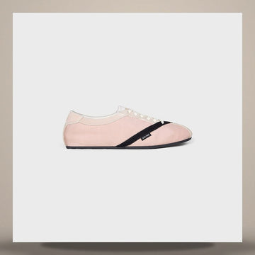 Celine Flat Sneakers - Grosgrain, Velvet, Suede Goat Skin & Lambskin Pink / Black 366645480C.24NO 158737787 [P]