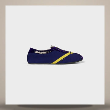 CELINE Die flachen Sneakers - Grogäin, Samt, Wildleder Kalbsleder, Lammleder lila 366647032C.33VI 158737789 [P]