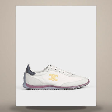 Celine Racer Sneakers - Nylon, Suede Calfskin & Calfskin Optic White/Light Purple/Grey 364365257C.GML7 158737801 [P]