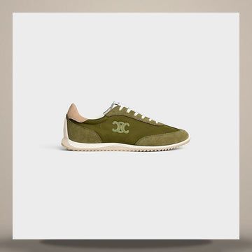CELINE Racer Sneakers - Nylon, Wildleder Kalbsleder & Kalbsleder Oliv 364365257C.31OV 158737804 [P]