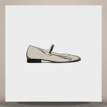 CELINE Stadt Mary Jane Ballerina - Glänzendes Kalbsleder Schwarz 366315267D.38NO 158737846 [P]