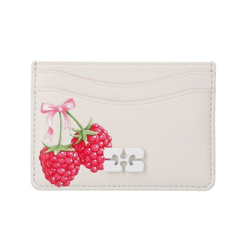 Ganni Raspberry Logo Bow Card Wallet 157965260 [P]