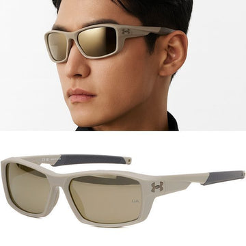 UNDER ARMOUR Sonnenbrille UA FANATICAL 2QUJO gold rechteckige Spiegel-Goggle Angeln Sport Mode 146926312 [P]