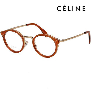CELINE CL50001U 042 ゴールドフレーム ソルテックス ラウンド トランスペアレント オレンジ 133084795 [P]