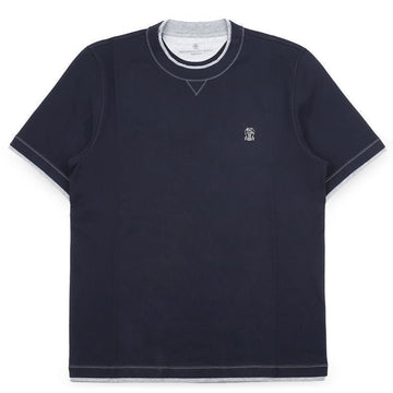 Brunello Cucinelli Men's Logo Short Sleeve (Navy) M0B137451G CD325 153244656 [P]