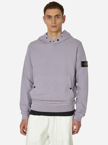 Stone Island Brushed Cotton Fleece Snap Hoodie Regular Fit 791561720 V0047 133071928 [P]