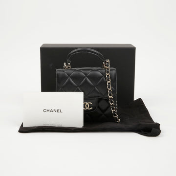 CHANEL Vanity Coin Purse Mini Chain Bag Schwarz mit Goldbeschläge 158542333 [P]
