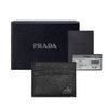 Prada Saffiano Card Holder 2MC223 All Black Triangular Logo Open Type 149783150 [P]