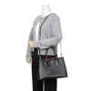 PRADA Schwarz Rot Saffiano Leder Doppel Schultertasche 158542021 [P]