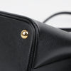 PRADA Schwarz Rot Saffiano Leder Doppel Schultertasche 158542021 [P]