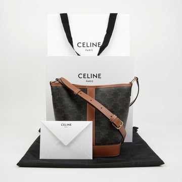 CELINE Canvas-Kalbsleder Kleine Bucket Bag 158542509 [P]