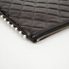 CHANEL Lambskin Quilted Black CC Pearl Beaded Line Clutch Bag 158643070 [P]