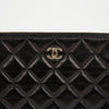 CHANEL Lambskin Quilted Black CC Pearl Beaded Line Clutch Bag 158643070 [P]