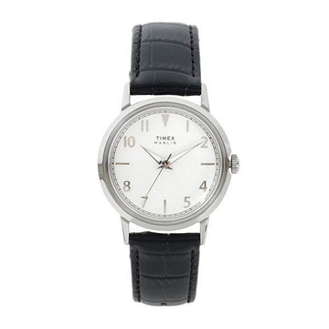 TIMEX Silberner Merlin Quartz 34mm Armbanduhr 152924549 [P]