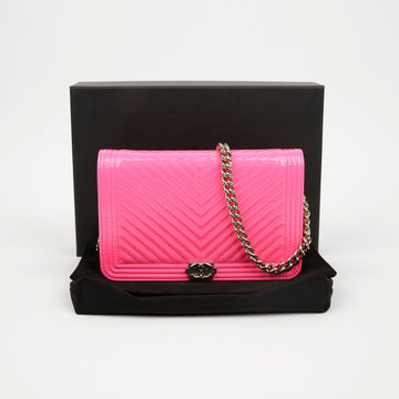 CHANEL Chevron WOC Shoulder Crossbody Bag A81969 158643853 [P]