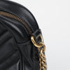 Gucci Women GG Marmont Small Matelassé Shoulder Bag Black Gold-tone 158642985 [P]