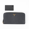 PRADA Saffiano-Leder Geldbörse mit Metall-Logo Schwarz 158643065 [P]
