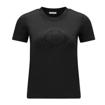 MONCLER Kristall-Logo T-Shirt Schwarz 8C000 34 829FB 999 58523723 [P]