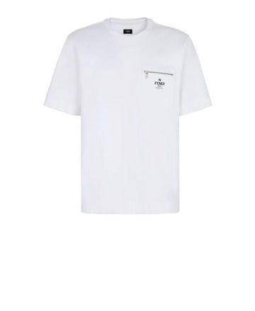 Fendi White Cotton T-Shirt 151056640 [P]