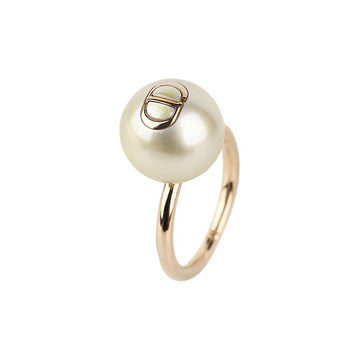 Dior Gold Finish Pearl Amulet Ring M 37522-1 158741647 [P]
