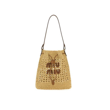 MIU MIU ロゴラフィアミニウーブンバケットバッグナチュラル 5ND016 2DO1 F0A5T 150067867 [P]
