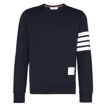THOM BROWNE Klassischer Sweatshirt mit diagonalen Streifen in Navy 00535 461 144940353 [P]