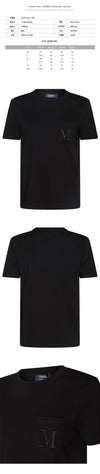 MAXMARA MADERA Logo-T-Shirt mit Taschen Schwarz 2429976011 005 119577490 [P]