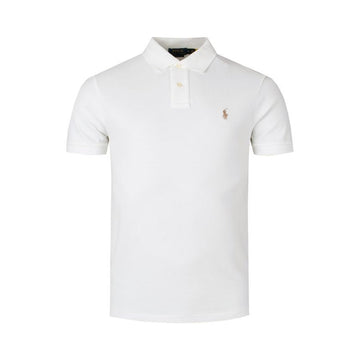 POLO RALPH LAUREN Pferd Stickerei Kragen T-Shirt Weiß 710680784 321 150392029 [P]