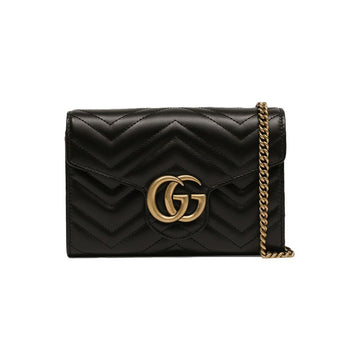 Gucci GG Marmont Matelassé Mini Shoulder & Crossbody Bag Black 474575 DTD1T 1000 158752044 [P]