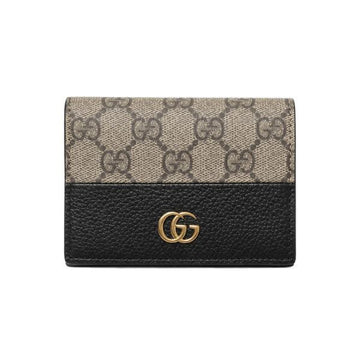 GUCCI 26SS GG Marmont Bi-Color Kartenetui Schwarz-Beige 658610 AAE5E 1069 158752050 [P]