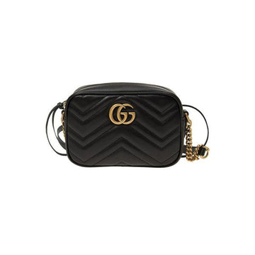 GUCCI GG Marmont Gesteppte Reißverschlusstasche Schwarz 448065 DTD1T 158752059 [P]