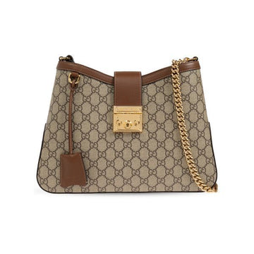 Gucci Supreme Padlock Medium Shoulder Bag Brown 158752067 [P]