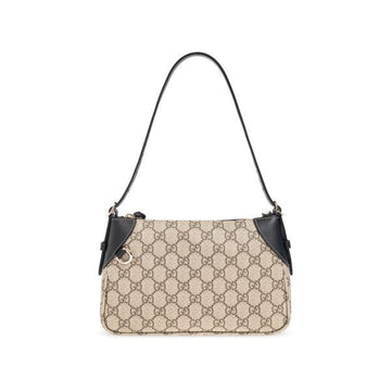 GUCCI 26SS GG Emblem kleine Schultertasche Beige-Schwarz 815218 FAEAA 9765 158752073 [P]
