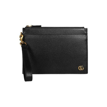 Gucci Gold GG Marmont Clutch Bag Black 158752103 [P]