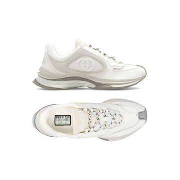 Gucci Interlocking G Run Sneakers White Suede 749785 AAB62 9144 158752115 [P]