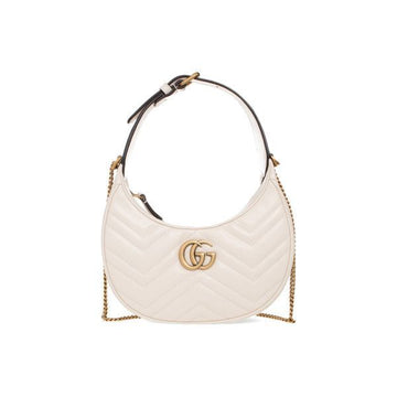 GUCCI マモント マトラッセ ハーフムーン ショルダー＆クロスバッグ クレーム 699514 DTDHT 9022 158752127 [P]