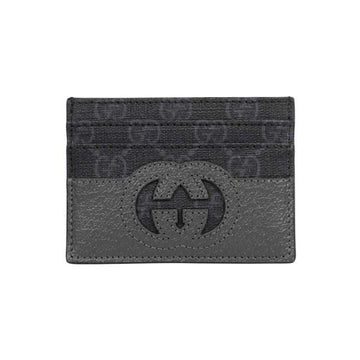 GUCCI Schnitt-Interlocking-Kartenetui Schwarzgrau 701425 K9GSN 1151 158752137 [P]