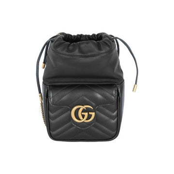 GUCCI ゴールド GG マモント ミニ チェーンバッグ ブラック 746433 AAB7C 1000 158752140 [P]