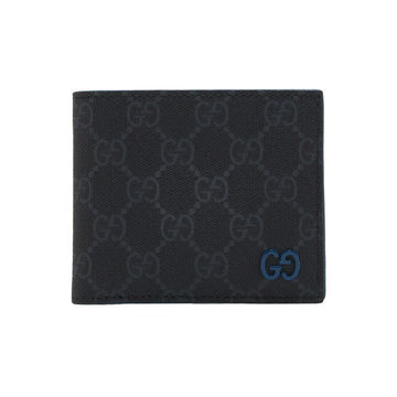 Gucci 26FW GG Supreme Two-Tone Wallet Black Blue 768243 FACQC 1052 158752148 [P]