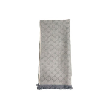 GUCCI GGジャカードウールマフラーライトブルーグレー8485073G2009969 158752155 [P]