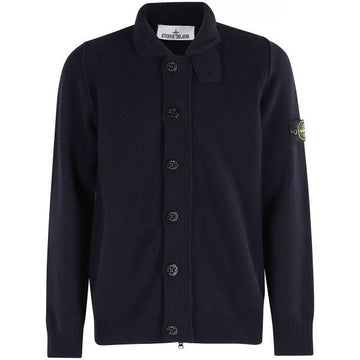 STONE ISLAND Lammwolle Button-up Pullover 149933393 [P]