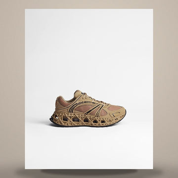 Dior B35 NXXT Sneakers Beige Suede Calfskin, Beige Technical Fabric, Red Technical Mesh 3SN323AAY_H134 158758784 [P]