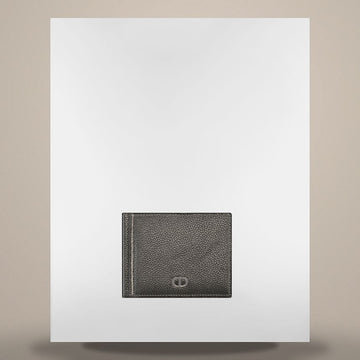 DIOR Geldbörse mit Clip aus schwarzem gegranntem Kalbsleder & CD Icon Signatur 158759903 [P]