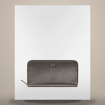 Dior CD Icon Zip Long Wallet Black Grain Calfskin 2ESBC252CDI_H00N 158759910 [P]