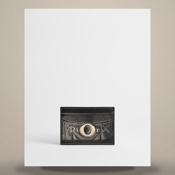Dior Mille La Foret Frigia Card Wallet Black Macro Cannage Lambskin S2704OGMD_M900 158759921 [P]