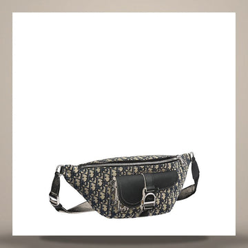 Dior Saddle Heritage Belt Bag Beige & Black Oblique Jacquard, Black Grain Calfskin 1ADBO097YKV_H27E 158759944 [P]